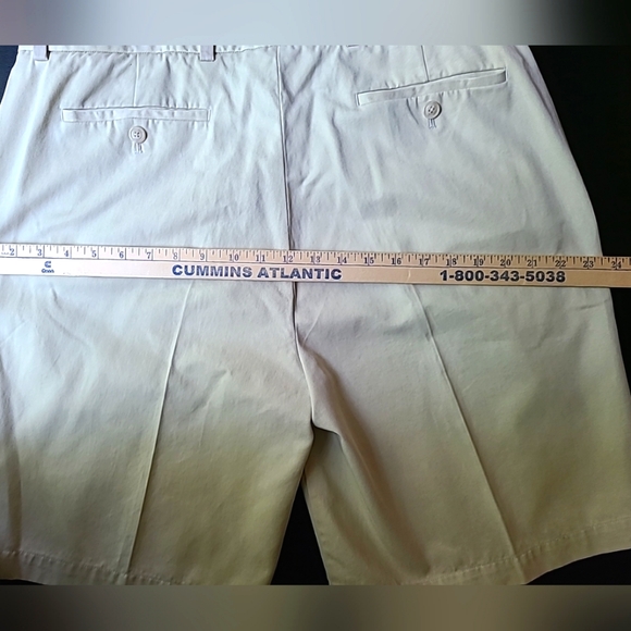 Daniel Bishop Shorts Men's 38 Tan Cotton Blend Flat Front Stay Tucked Waistband - Picture 7 of 9